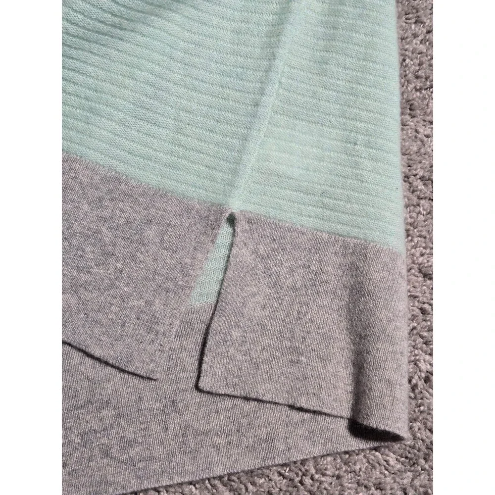 Charter Club Luxury 100% Cashmere Relaxed Fit Sweater Women's Large Mint Gray